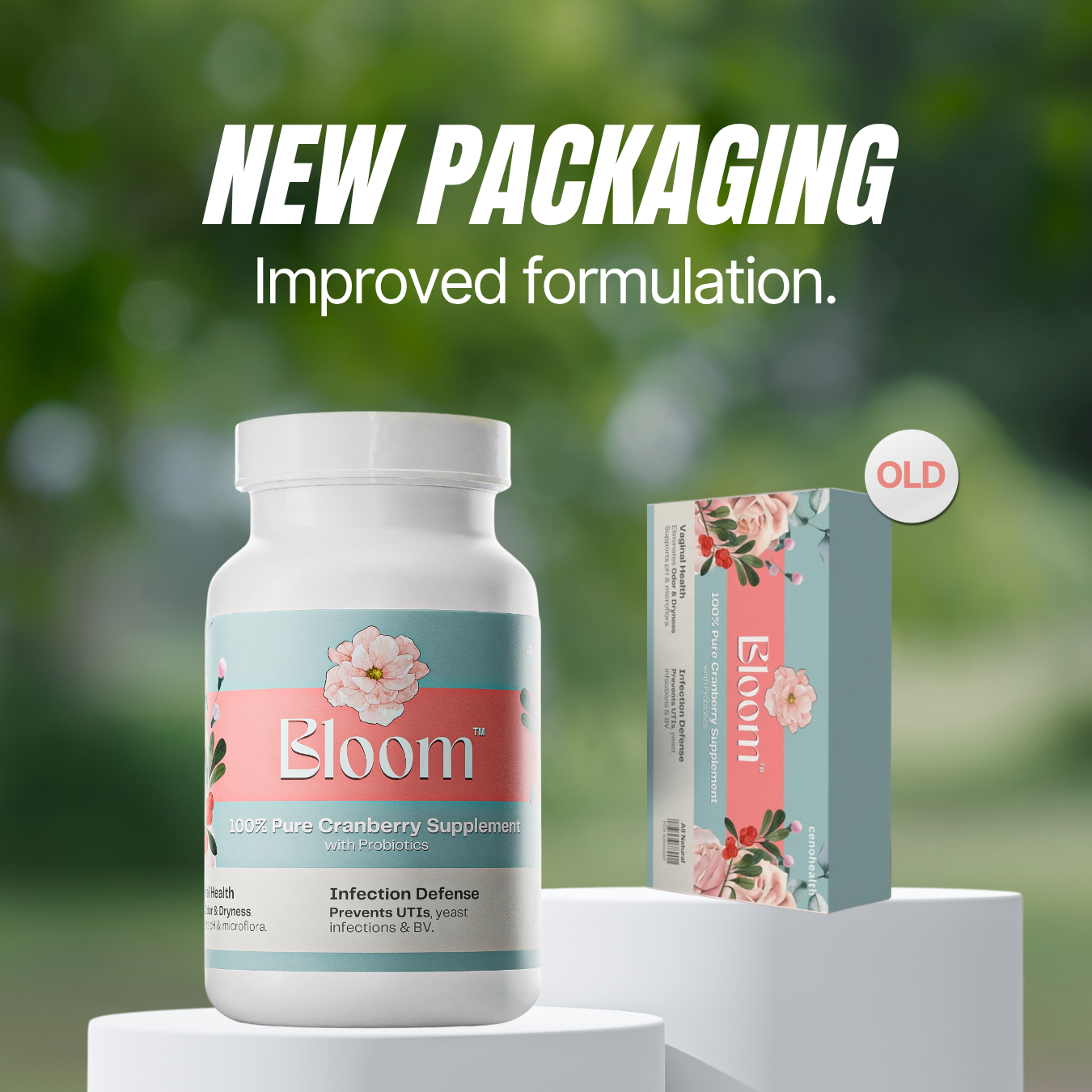 BLOOM - Cranberry Probiotics for Vaginal Odor, Dryness and UTI Defense