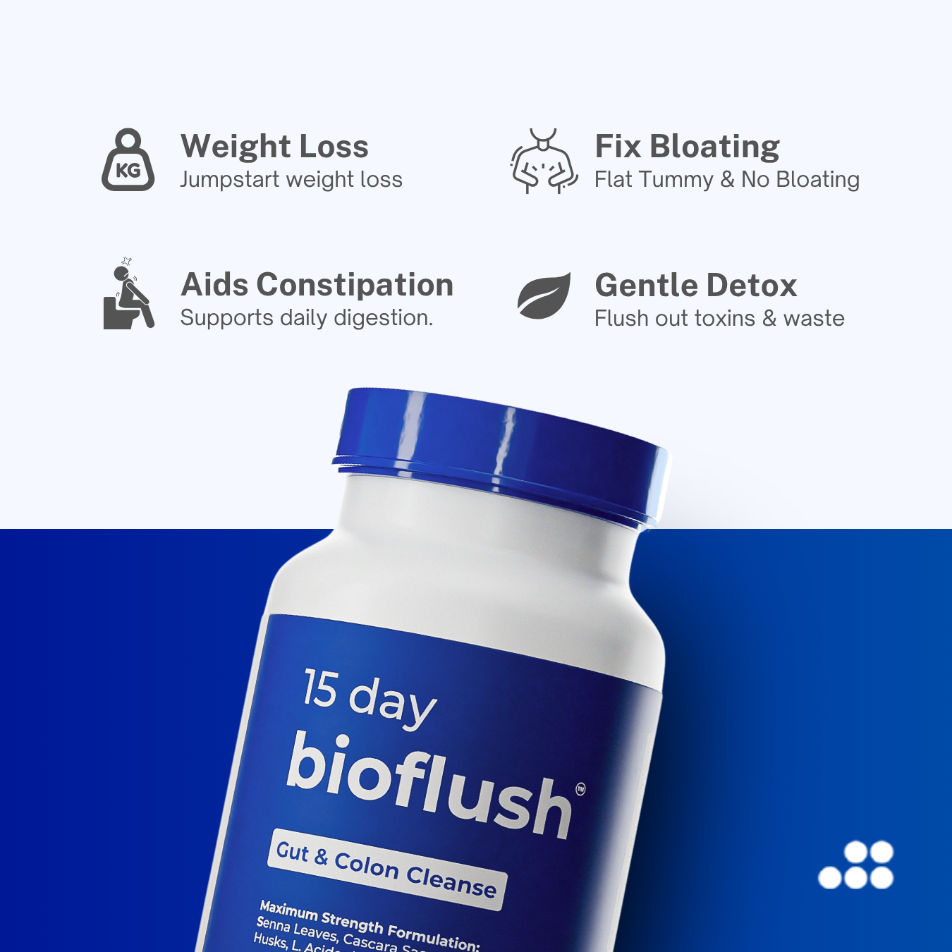 Bioflush 15-Day Cleanse Fast, Gentle Relief for Bloating and Weight Loss