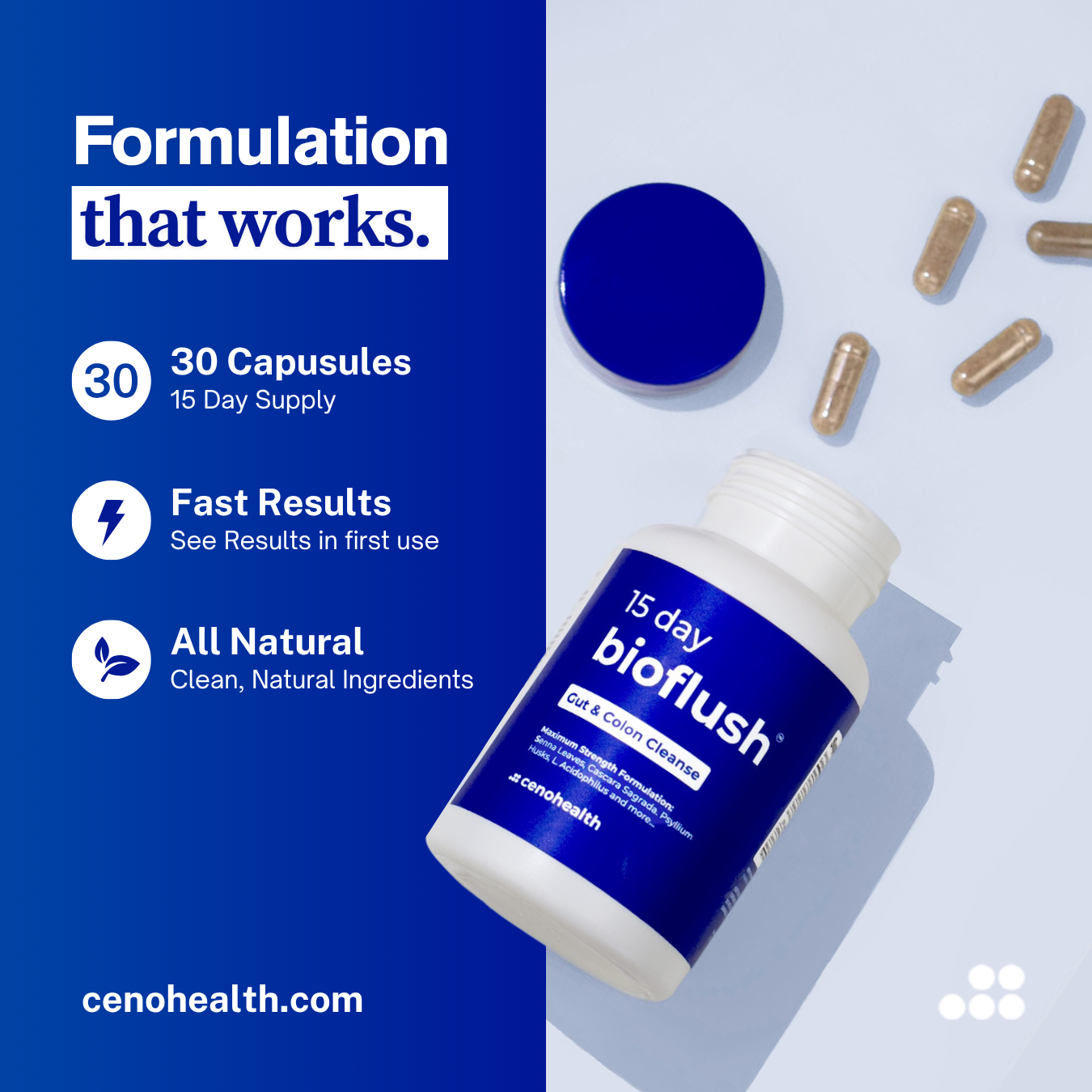 Bioflush 15-Day Cleanse Fast, Gentle Relief for Bloating and Weight Loss